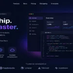 SaaS Landing Page Dark Hero Section for Developer Tools